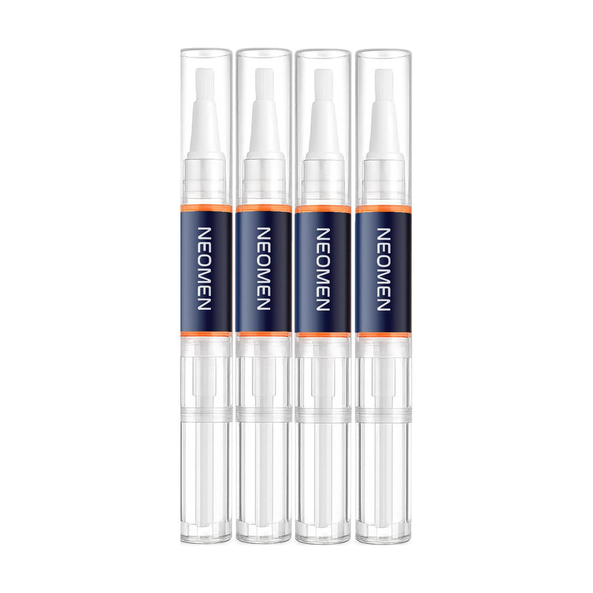 Four Neomen nail renewal pens on a white background