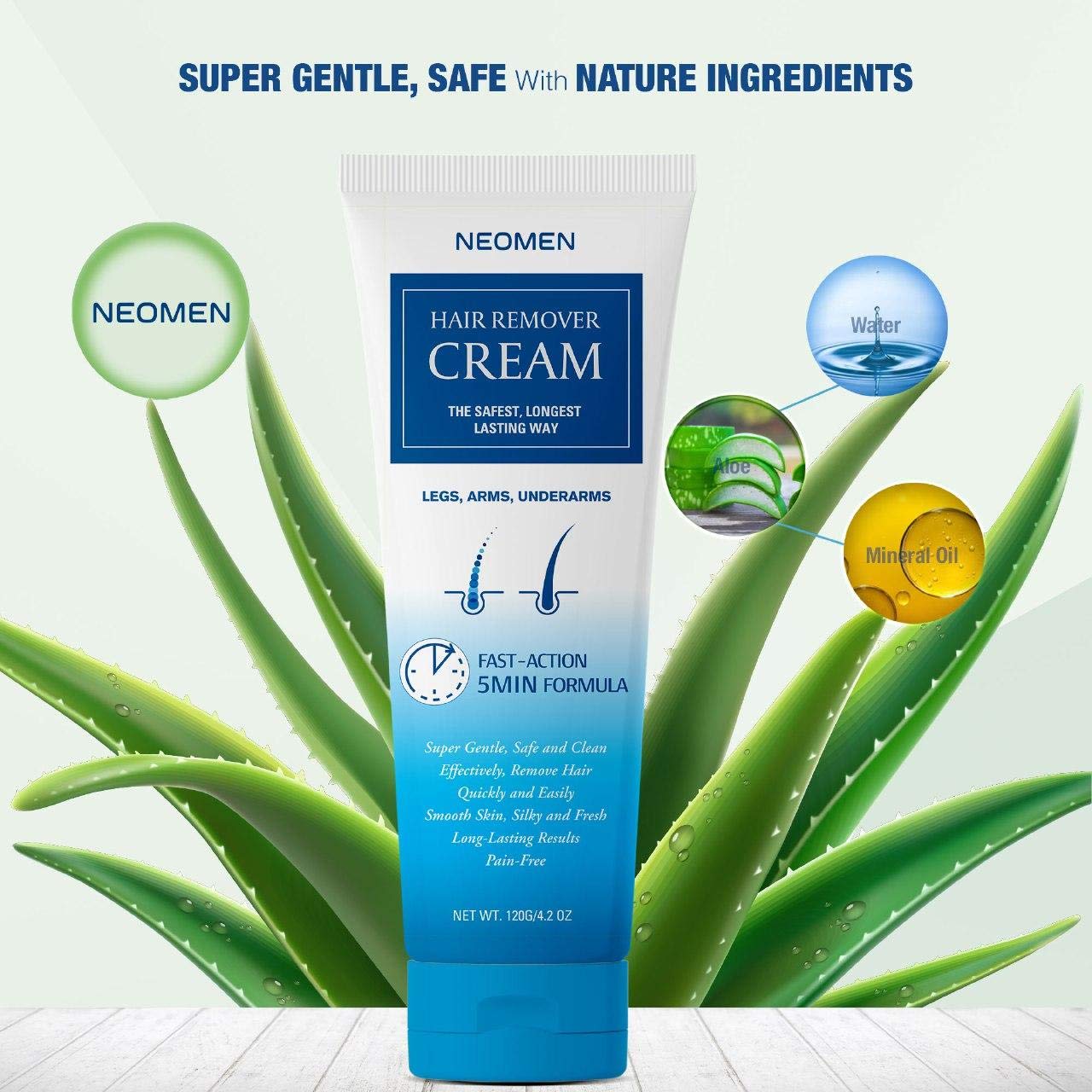 Hair Removal Cream, Depilatory Cream for Men - 4.2 Oz