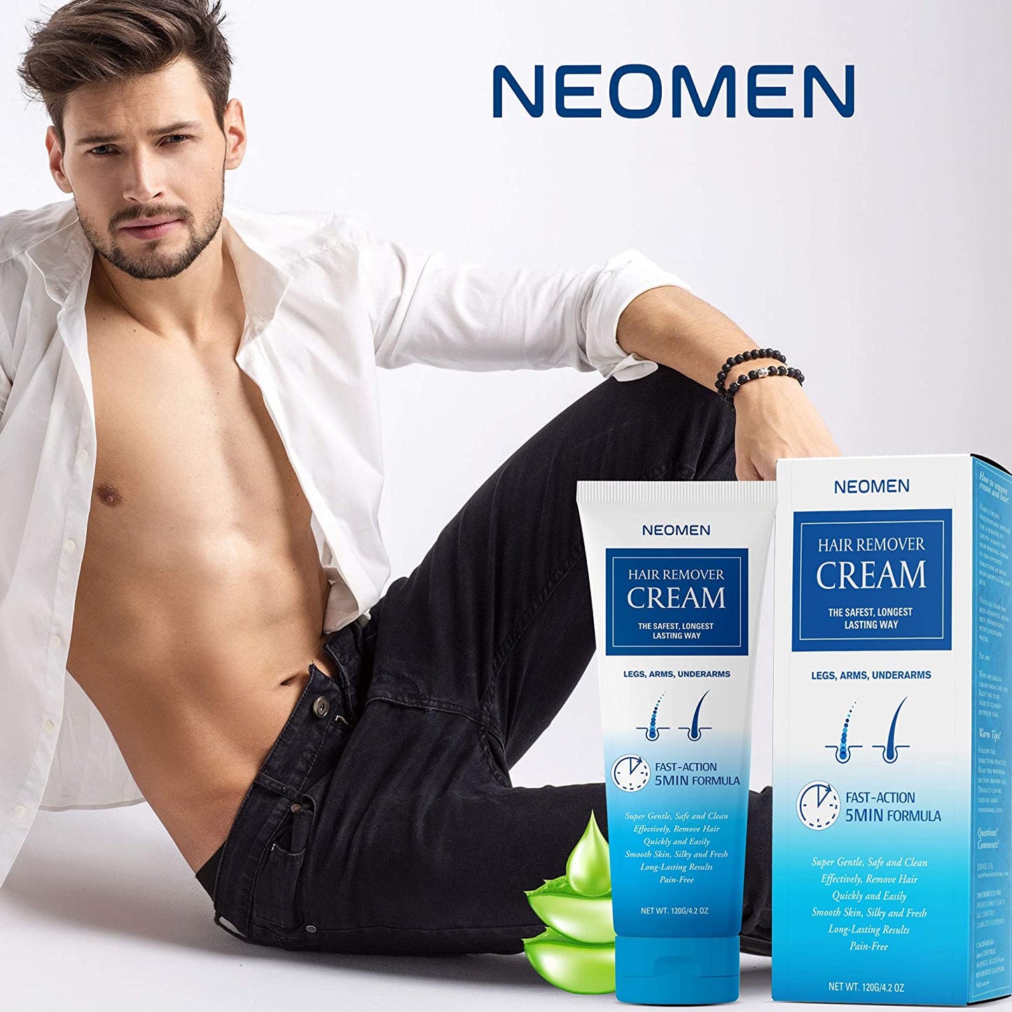 Hair Removal Cream, Depilatory Cream for Men - 4.2 Oz