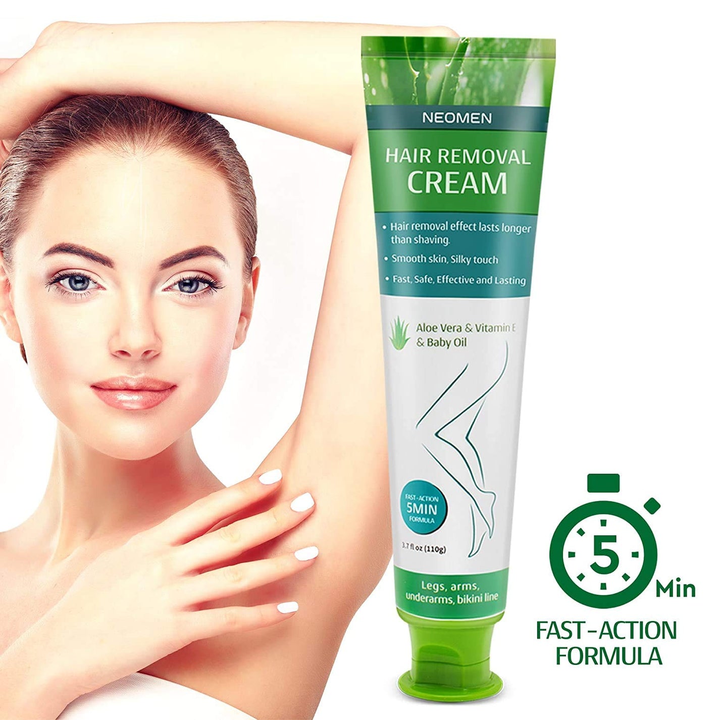 Neomen premium hair removal cream depilatory painless for women men fast safe effective Clearance