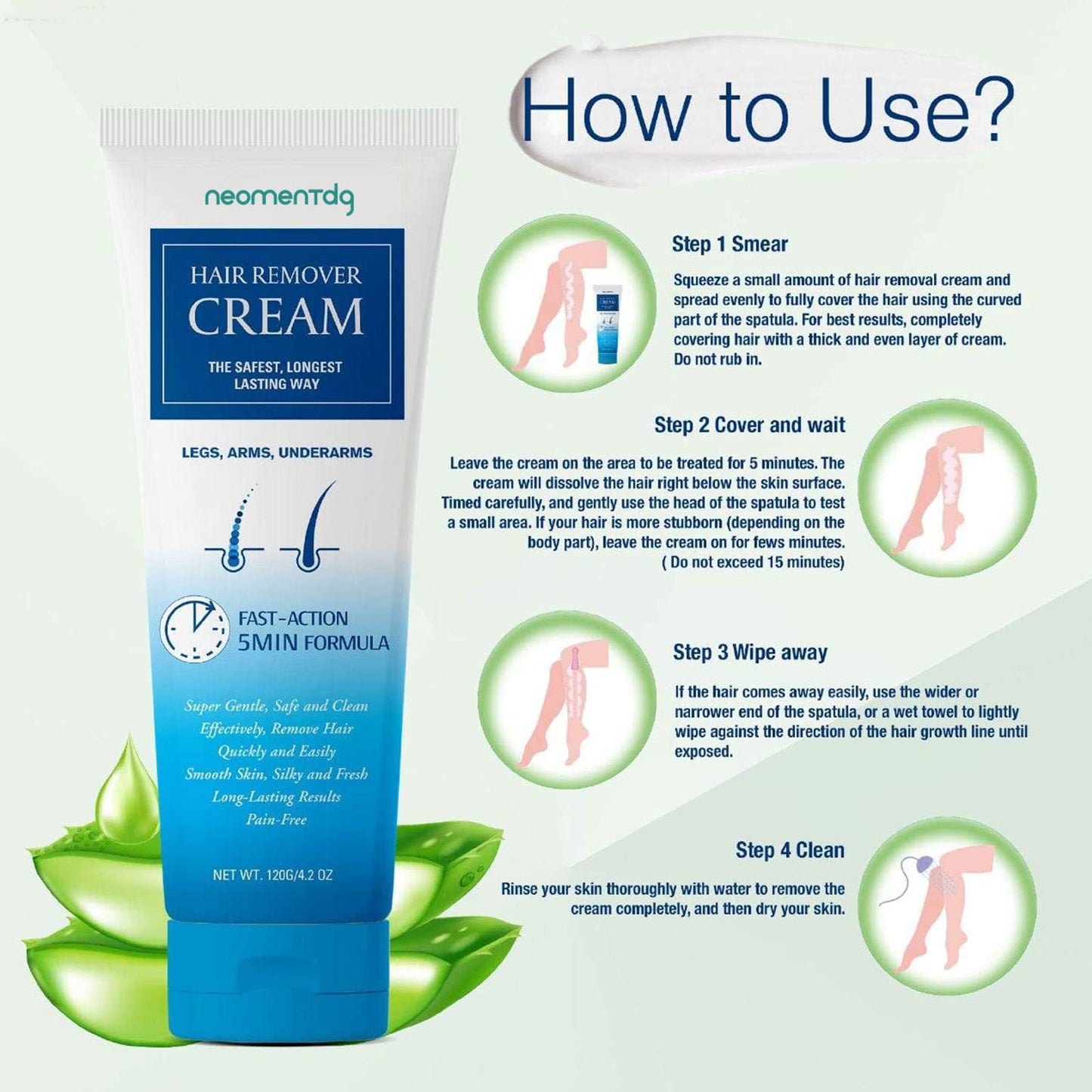 Hair Removal Cream, Depilatory Cream for Men - 4.2 Oz