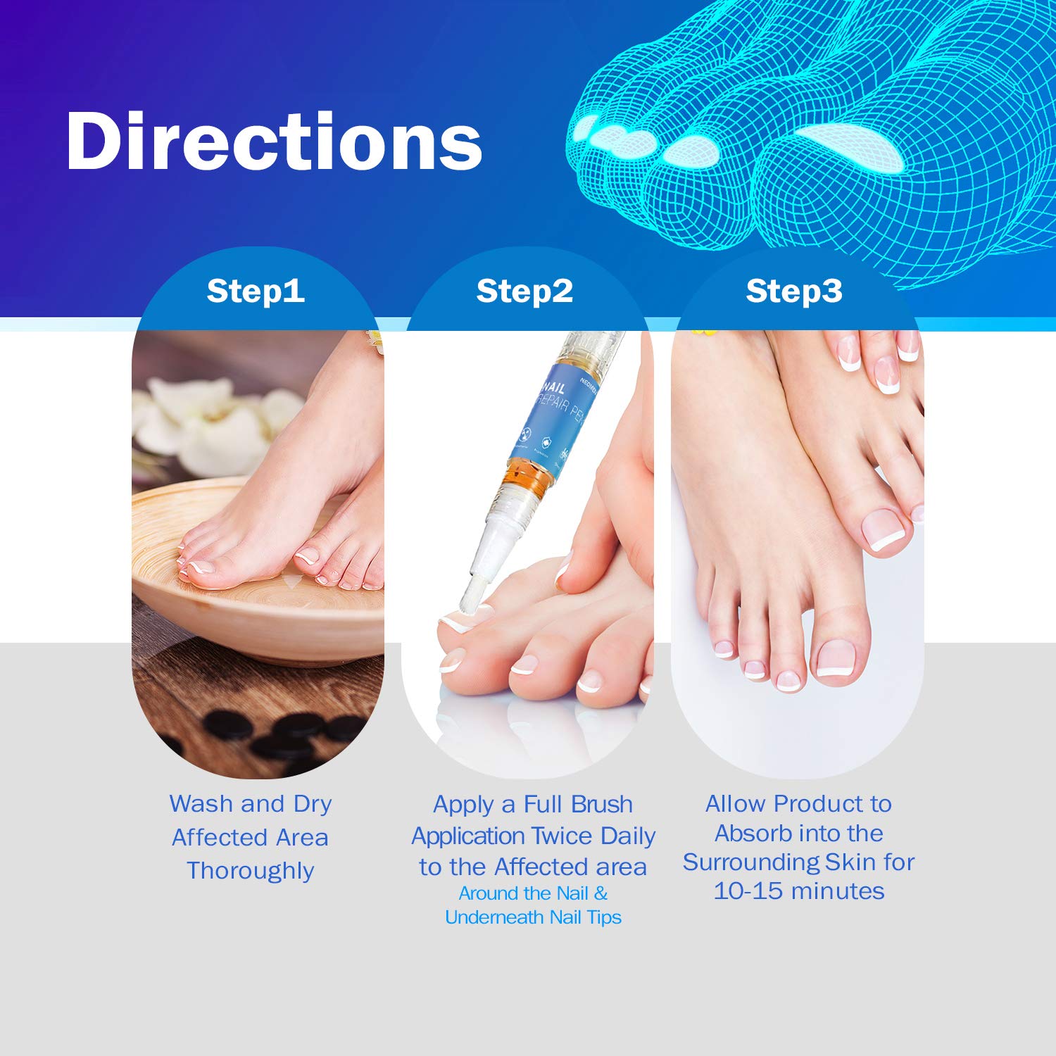 Fungal nail antifungal nails treatment anti fungus toe nail hongos en uñas  pies | eBay