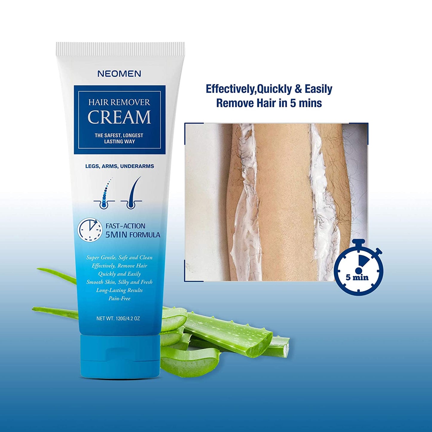 Hair Removal Cream, Depilatory Cream for Men - 4.2 Oz