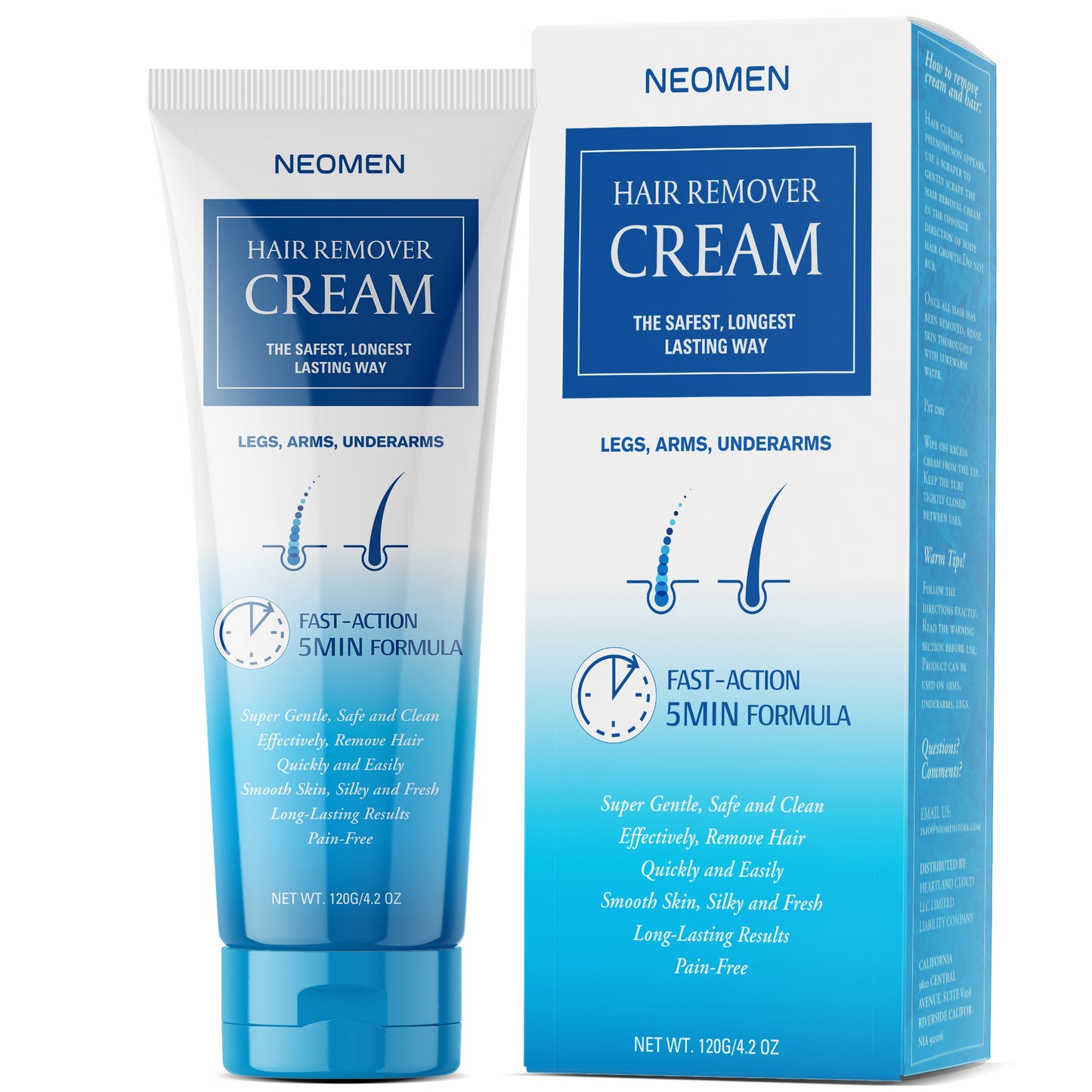 Hair Removal Cream, Depilatory Cream for Men - 4.2 Oz